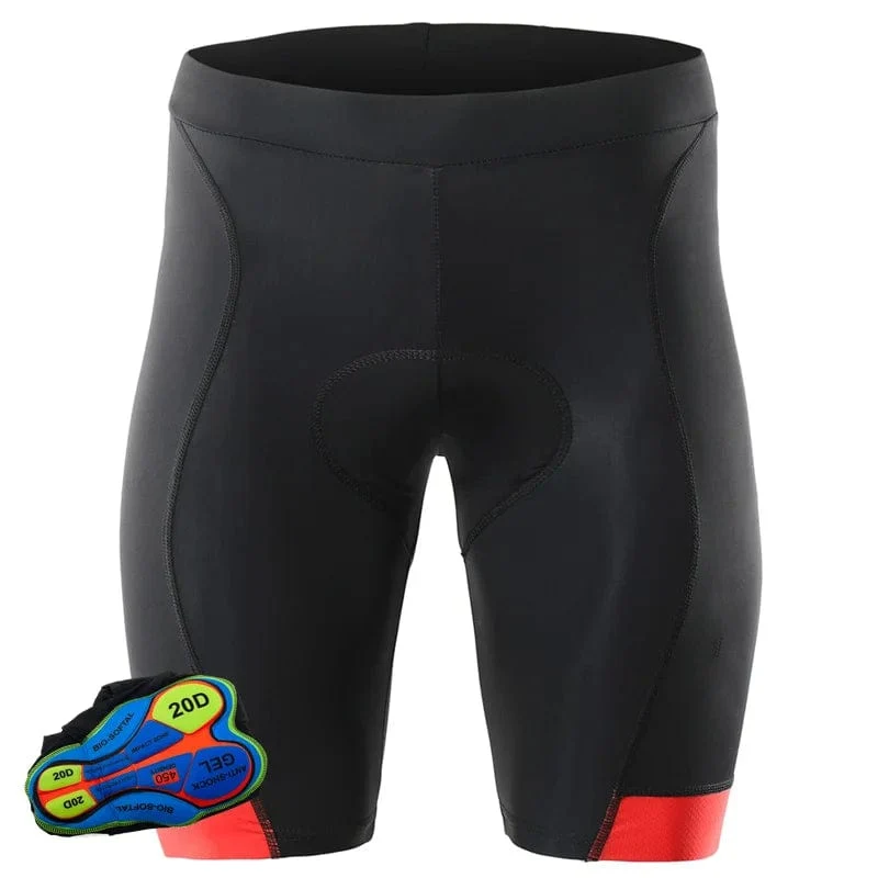 Schwarze Herren-Radhose, MTB, Fahrrad, 20D gepolsterte Trägerhose, MTB-Shorts, Herren-Lycar-elastische Fahrrad-Shorts, Hose, XXS-5XL