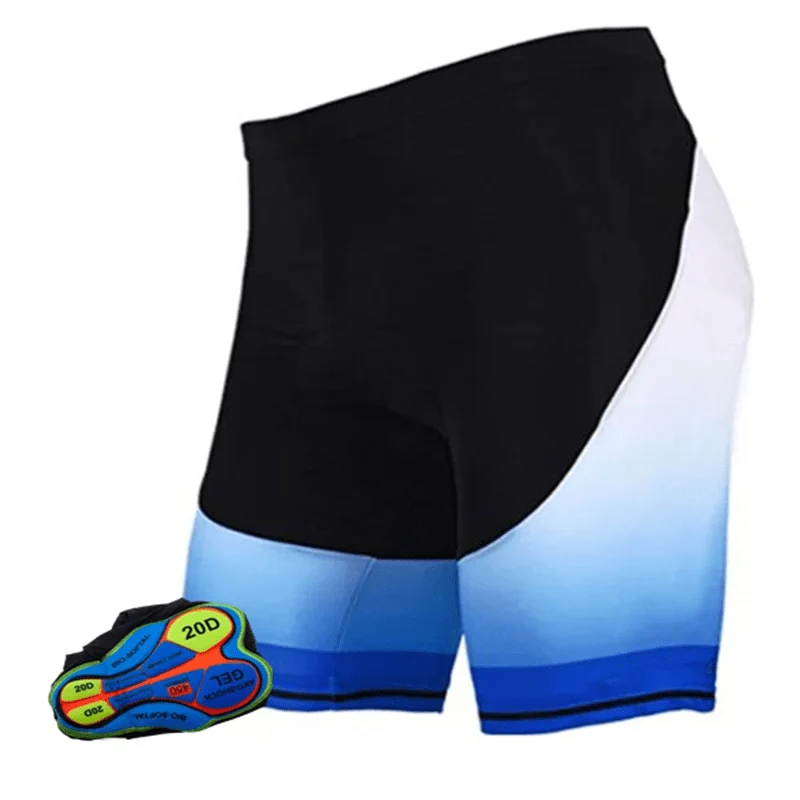 Schwarze Herren-Radhose, MTB, Fahrrad, 20D gepolsterte Trägerhose, MTB-Shorts, Herren-Lycar-elastische Fahrrad-Shorts, Hose, XXS-5XL