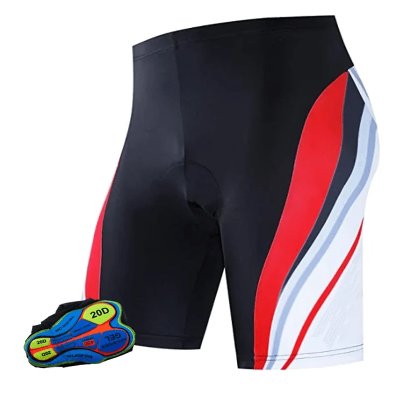 Schwarze Herren-Radhose, MTB, Fahrrad, 20D gepolsterte Trägerhose, MTB-Shorts, Herren-Lycar-elastische Fahrrad-Shorts, Hose, XXS-5XL