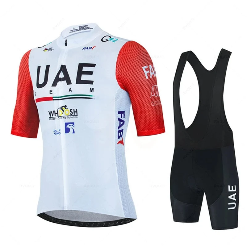 2024 Uae Radfahren Jersey Set MTB Uniform Fahrrad Kleidung Sommer Atmungsaktive Fahrrad Hemd Ropa Ciclismo Trägerhose Maillot Ciclismo
