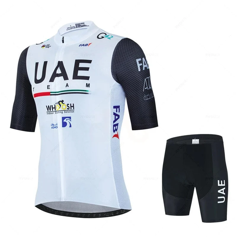 2024 Uae Radfahren Jersey Set MTB Uniform Fahrrad Kleidung Sommer Atmungsaktive Fahrrad Hemd Ropa Ciclismo Trägerhose Maillot Ciclismo