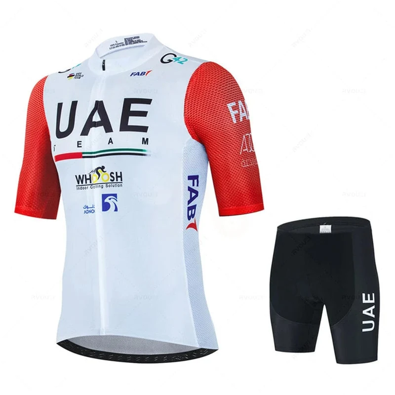 2024 Uae Radfahren Jersey Set MTB Uniform Fahrrad Kleidung Sommer Atmungsaktive Fahrrad Hemd Ropa Ciclismo Trägerhose Maillot Ciclismo