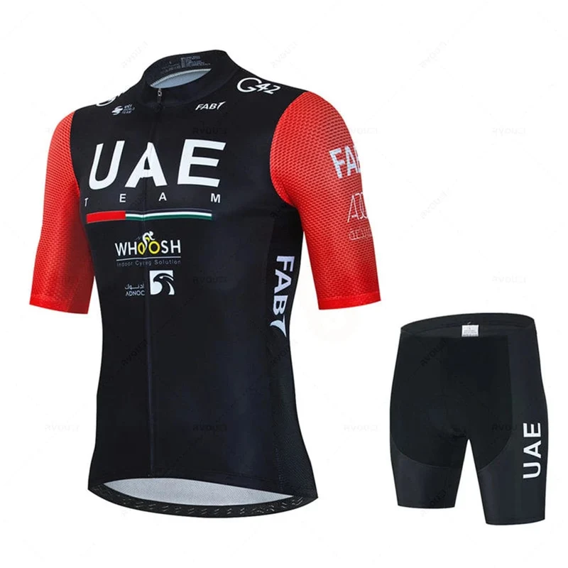 2024 Uae Radfahren Jersey Set MTB Uniform Fahrrad Kleidung Sommer Atmungsaktive Fahrrad Hemd Ropa Ciclismo Trägerhose Maillot Ciclismo