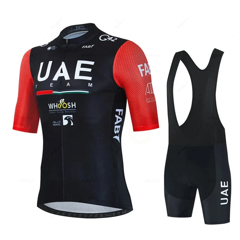 2024 Uae Radfahren Jersey Set MTB Uniform Fahrrad Kleidung Sommer Atmungsaktive Fahrrad Hemd Ropa Ciclismo Trägerhose Maillot Ciclismo