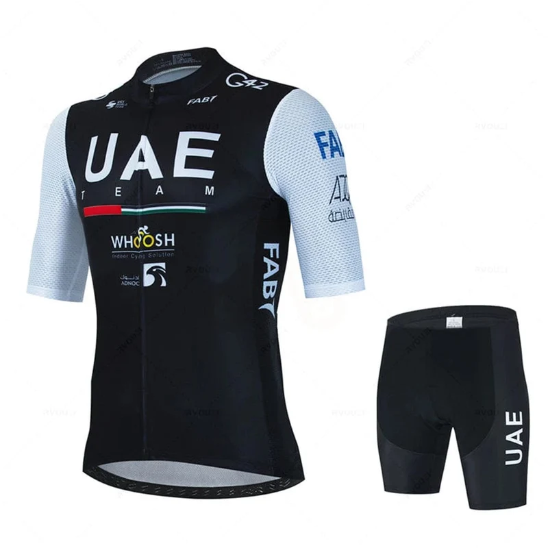 2024 Uae Radfahren Jersey Set MTB Uniform Fahrrad Kleidung Sommer Atmungsaktive Fahrrad Hemd Ropa Ciclismo Trägerhose Maillot Ciclismo
