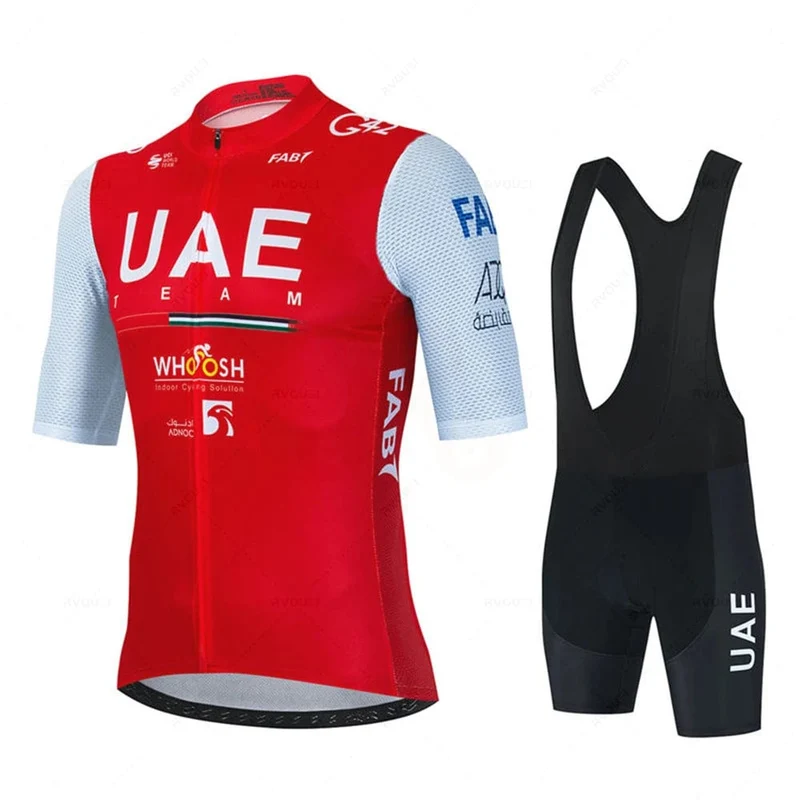 2024 Uae Radfahren Jersey Set MTB Uniform Fahrrad Kleidung Sommer Atmungsaktive Fahrrad Hemd Ropa Ciclismo Trägerhose Maillot Ciclismo
