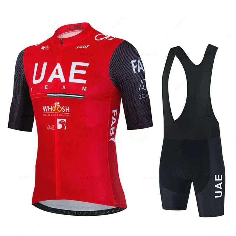 2024 Uae Radfahren Jersey Set MTB Uniform Fahrrad Kleidung Sommer Atmungsaktive Fahrrad Hemd Ropa Ciclismo Trägerhose Maillot Ciclismo