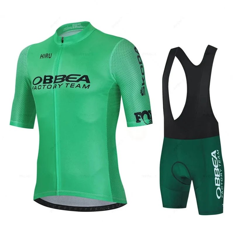 Hiru Herren-Radtrikot-Sets, kurzärmelig, Sommer, Pro-Team, Rennrad-Bekleidung, atmungsaktiv, MTB, Fahrrad-Trägeranzug, Ciclismo