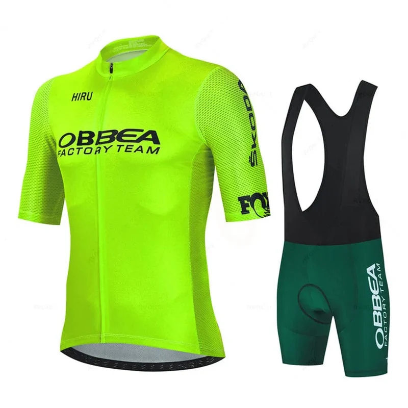Hiru Herren-Radtrikot-Sets, kurzärmelig, Sommer, Pro-Team, Rennrad-Bekleidung, atmungsaktiv, MTB, Fahrrad-Trägeranzug, Ciclismo