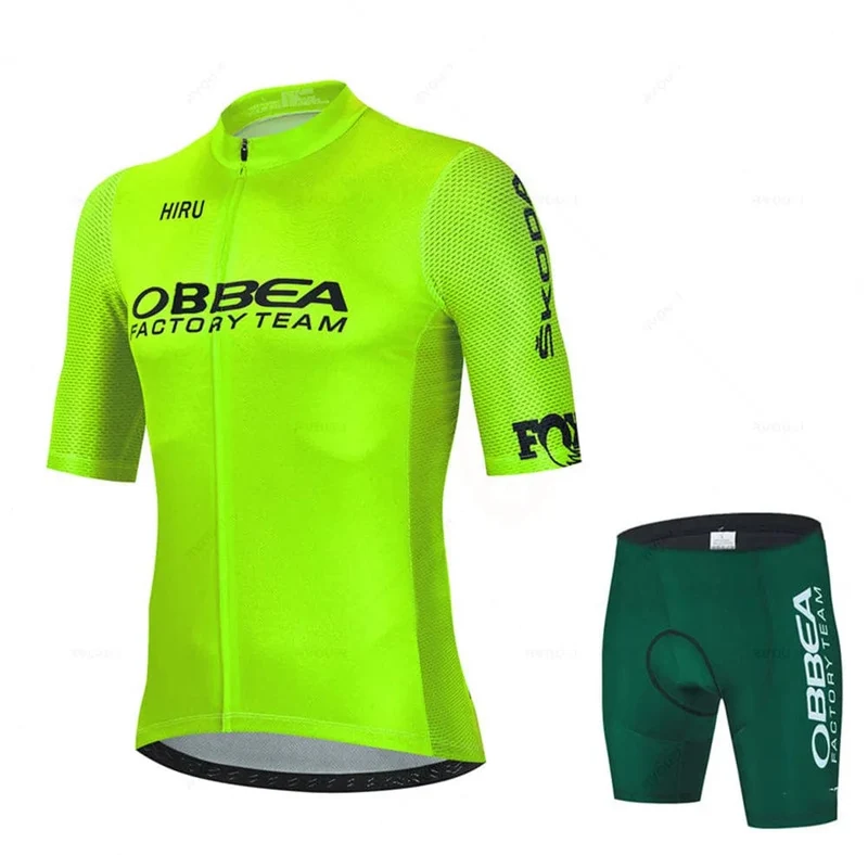 Hiru Herren-Radtrikot-Sets, kurzärmelig, Sommer, Pro-Team, Rennrad-Bekleidung, atmungsaktiv, MTB, Fahrrad-Trägeranzug, Ciclismo