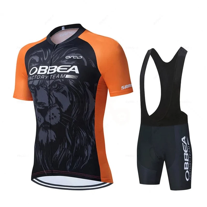 Hiru Herren-Radtrikot-Sets, kurzärmelig, Sommer, Pro-Team, Rennrad-Bekleidung, atmungsaktiv, MTB, Fahrrad-Trägeranzug, Ciclismo