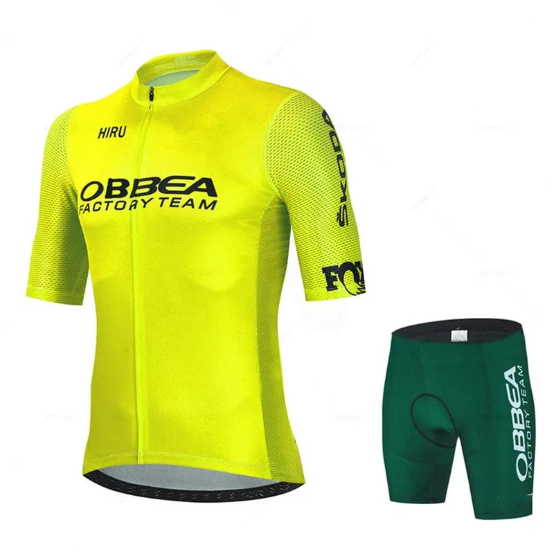 Hiru Herren-Radtrikot-Sets, kurzärmelig, Sommer, Pro-Team, Rennrad-Bekleidung, atmungsaktiv, MTB, Fahrrad-Trägeranzug, Ciclismo