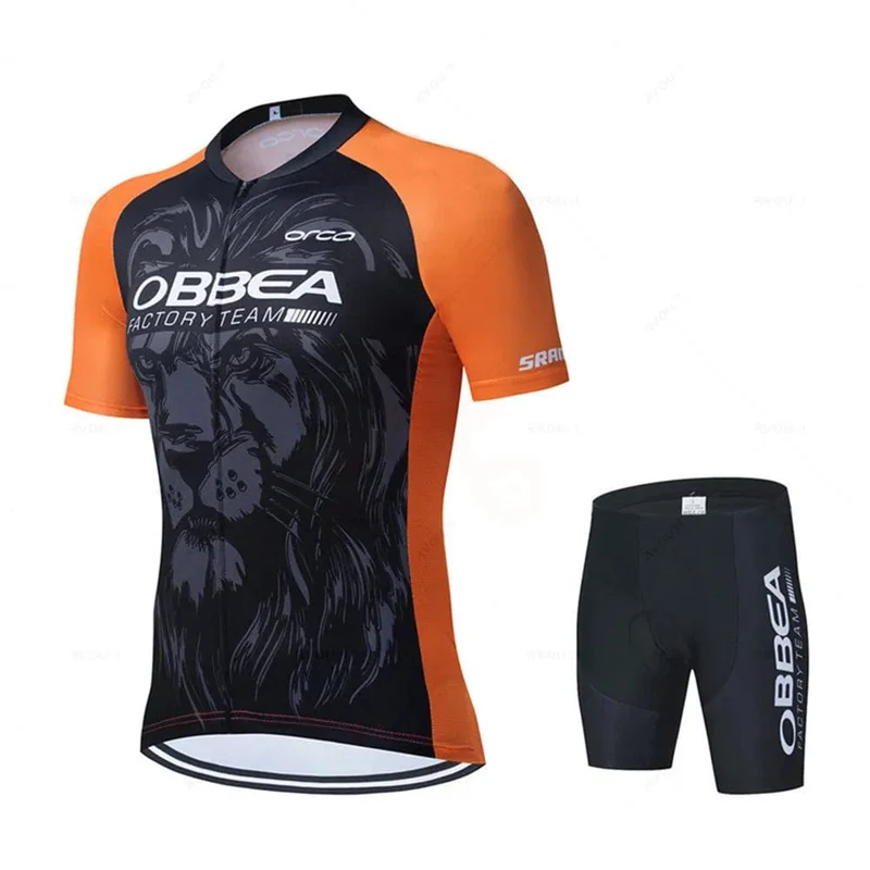 Hiru Herren-Radtrikot-Sets, kurzärmelig, Sommer, Pro-Team, Rennrad-Bekleidung, atmungsaktiv, MTB, Fahrrad-Trägeranzug, Ciclismo