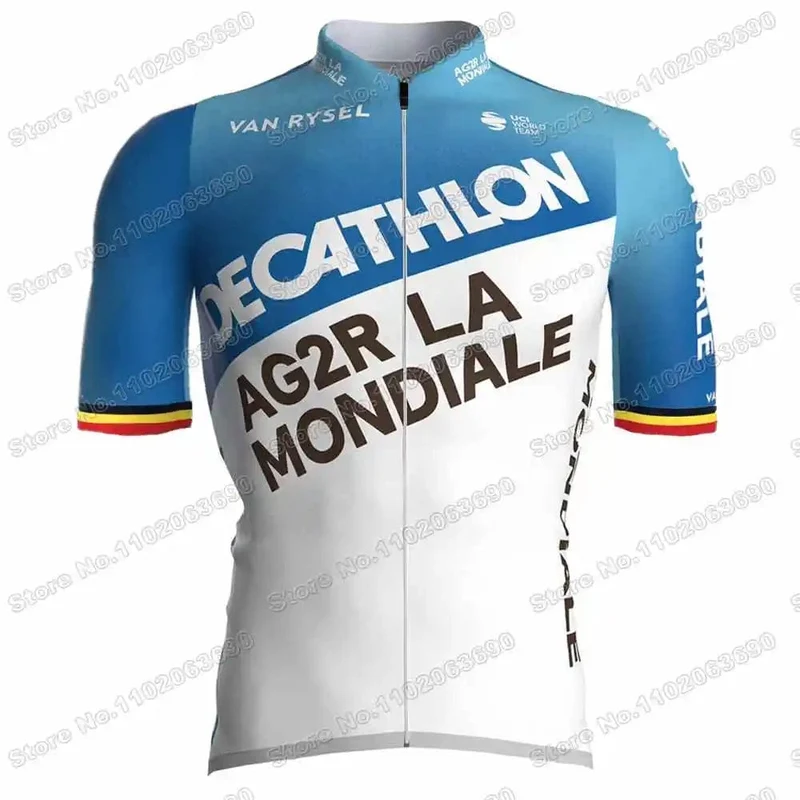 2024 AG2R Radfahren Jersey Set Sommer Frankreich Pro Team Radfahren Kleidung Männer Rennrad Hemd Anzug Fahrrad Bib Shorts MTB maillot
