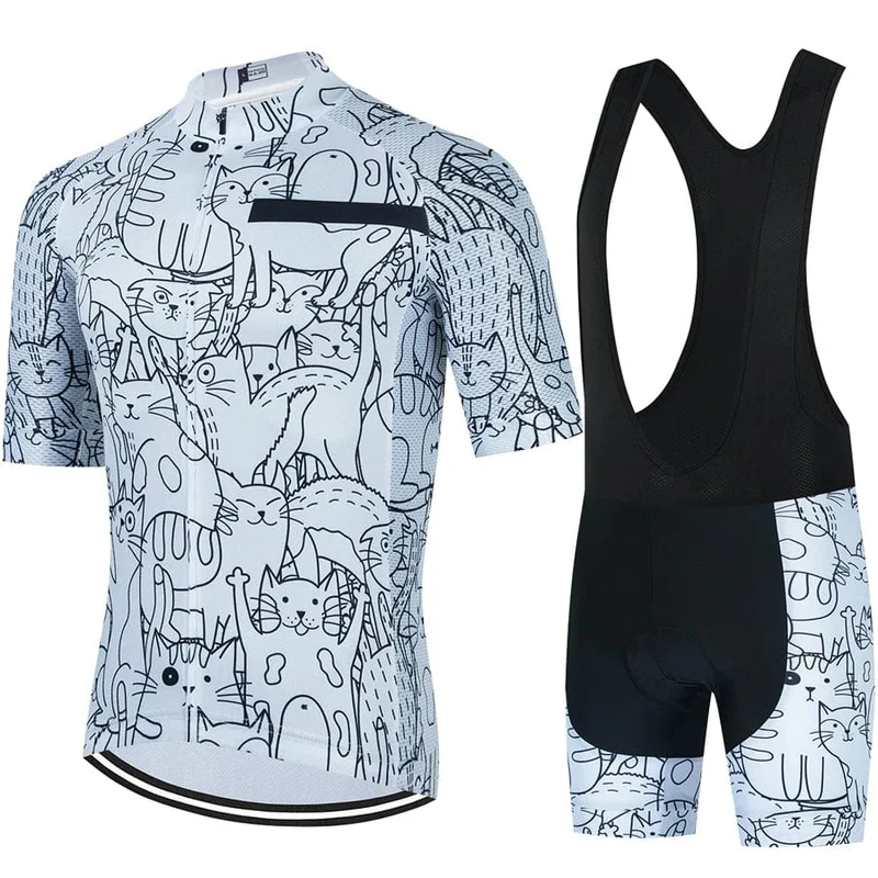CYKLOPEDIA Männer Kurzarm Jersey Sets Ropa Ciclismo Hombre Sommer Radfahren Kleidung Triathlon Bib Shorts Anzug Fahrrad Uniform