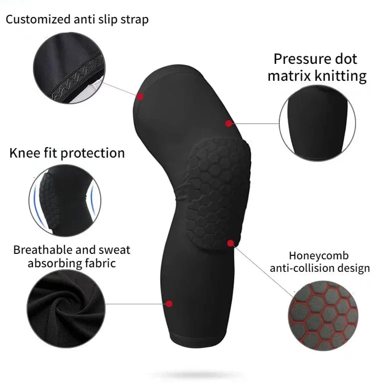 Basketball Volleyball Knie Pads Waben Schaum Unterstützung Kompression Bein Ärmel Knie Brace Unterstützung Sport Kniepad Fitness Equipmet
