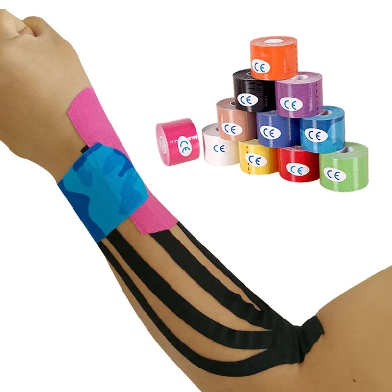 Elastisches Band, Kinesiologie, sportliche Erholung, Knieschoner, Sport, Sicherheit, Muskelschmerzlinderung, Knieschoner, Unterstützung für Fitnessstudio, Fitness, Bandage