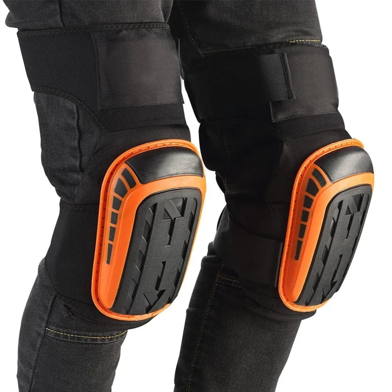 Knieschützer für Arbeit, Bau, Bodenbeläge, Gartenarbeit, Reinigung, mit Doppelgel, dickem Schaumstoffpolster und starkem, verstellbarem, rutschfestem Riemen.