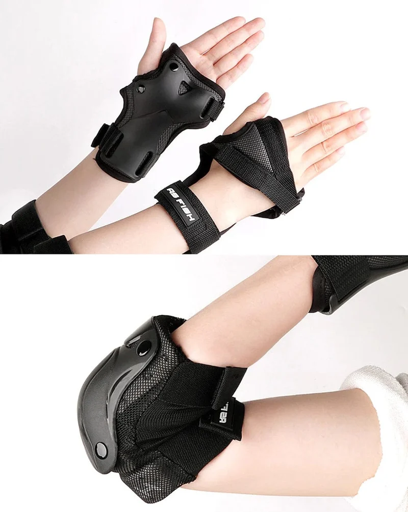 6 Teile/satz Roller Skating Protector Ellenbogen Knie Pads Handgelenk Schutz Kinder Erwachsene Reiten Skateboard BMX Fahrrad Sport Schutz Getriebe