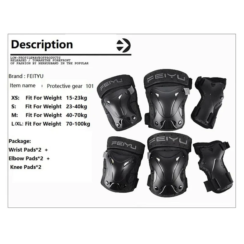 6 Teile/satz Roller Skating Protector Ellenbogen Knie Pads Handgelenk Schutz Kinder Erwachsene Reiten Skateboard BMX Fahrrad Sport Schutz Getriebe