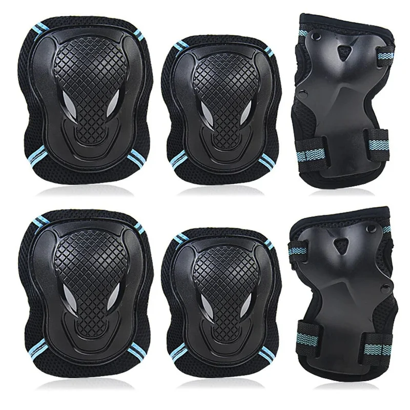 6 Teile/satz Roller Skating Protector Ellenbogen Knie Pads Handgelenk Schutz Kinder Erwachsene Reiten Skateboard BMX Fahrrad Sport Schutz Getriebe