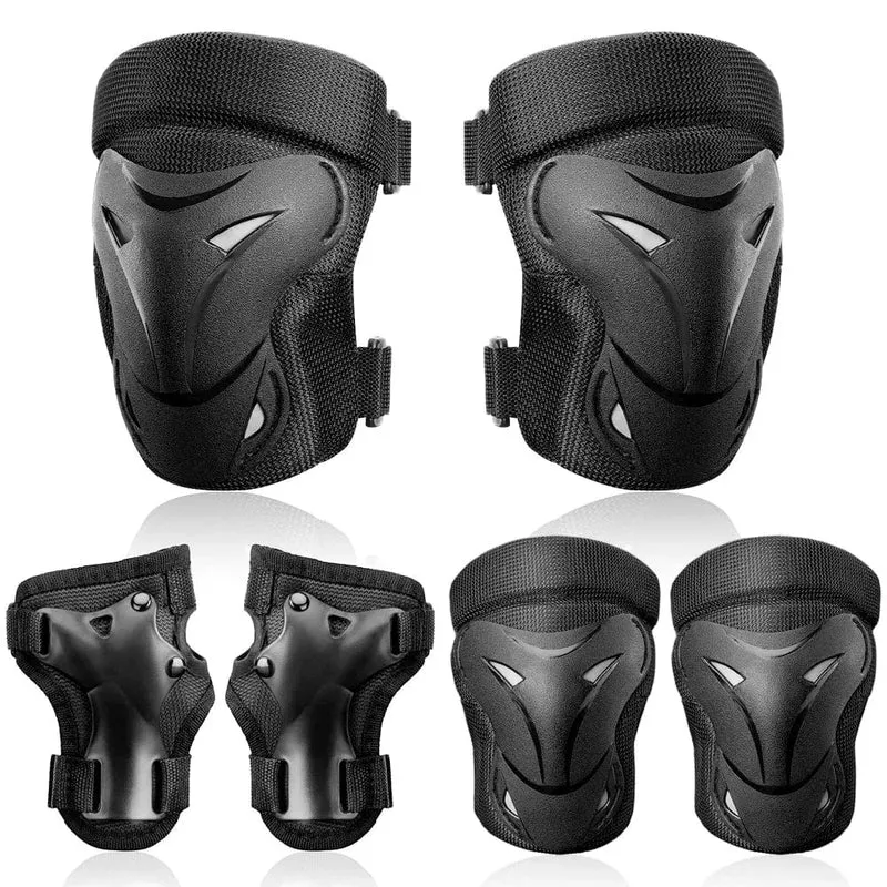 6 Teile/satz Roller Skating Protector Ellenbogen Knie Pads Handgelenk Schutz Kinder Erwachsene Reiten Skateboard BMX Fahrrad Sport Schutz Getriebe