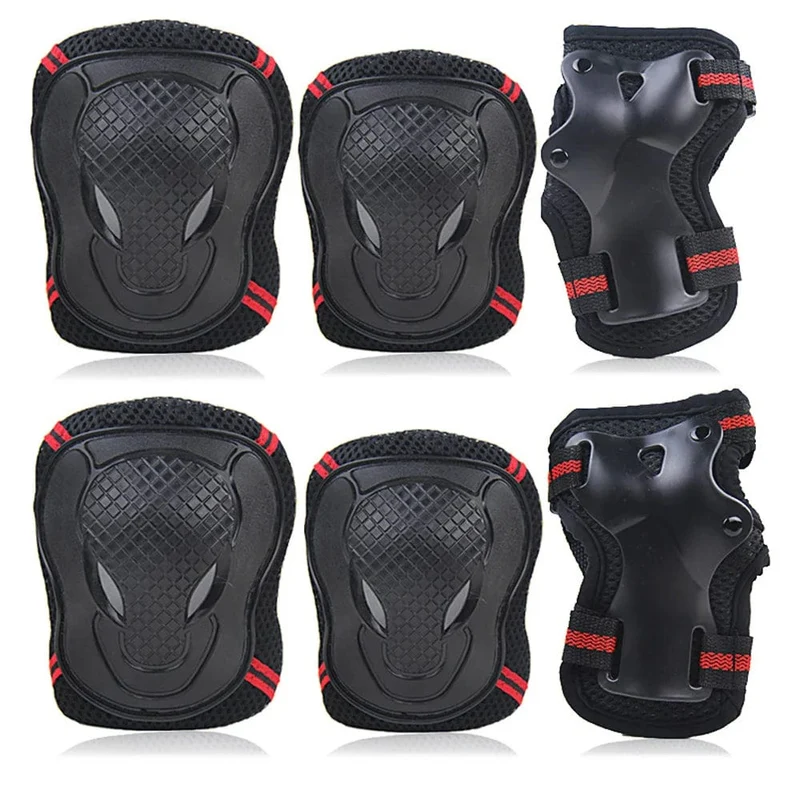 6 Teile/satz Roller Skating Protector Ellenbogen Knie Pads Handgelenk Schutz Kinder Erwachsene Reiten Skateboard BMX Fahrrad Sport Schutz Getriebe
