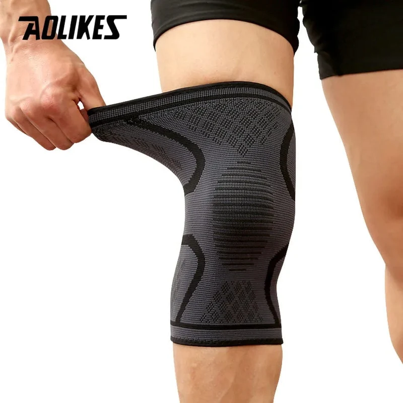 AOLIKES 1 STÜCKE Fitness Laufen Radfahren Kniestütze Hosenträger Elastische Nylon Sport Kompression Knieschützer Hülse Für Basketball