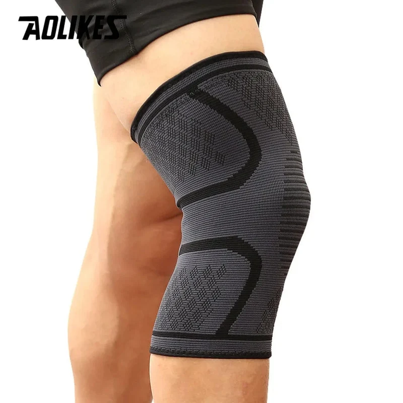 AOLIKES 1 STÜCKE Fitness Laufen Radfahren Kniestütze Hosenträger Elastische Nylon Sport Kompression Knieschützer Hülse Für Basketball
