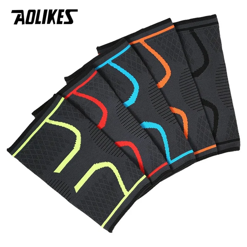 AOLIKES 1 STÜCKE Fitness Laufen Radfahren Kniestütze Hosenträger Elastische Nylon Sport Kompression Knieschützer Hülse Für Basketball