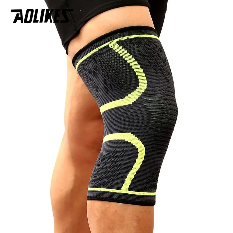 AOLIKES 1 STÜCKE Fitness Laufen Radfahren Kniestütze Hosenträger Elastische Nylon Sport Kompression Knieschützer Hülse Für Basketball