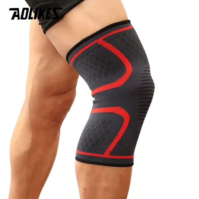 AOLIKES 1 STÜCKE Fitness Laufen Radfahren Kniestütze Hosenträger Elastische Nylon Sport Kompression Knieschützer Hülse Für Basketball