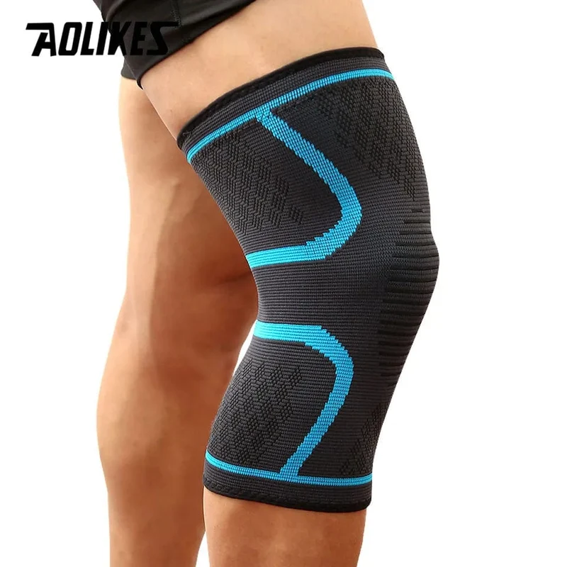 AOLIKES 1 STÜCKE Fitness Laufen Radfahren Kniestütze Hosenträger Elastische Nylon Sport Kompression Knieschützer Hülse Für Basketball