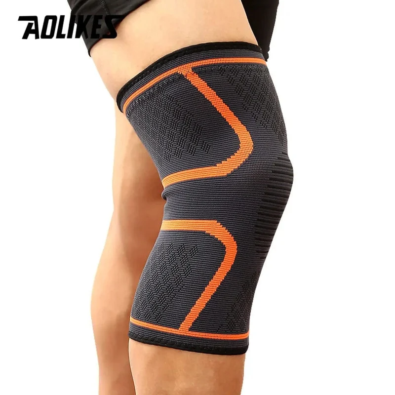 AOLIKES 1 STÜCKE Fitness Laufen Radfahren Kniestütze Hosenträger Elastische Nylon Sport Kompression Knieschützer Hülse Für Basketball