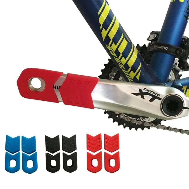 ENLEE Kurbelschutzhülle für Mountainbikes, MTB, Autobahn-Fahrrad, Kurbelgarnitur, Schutzabdeckung für Kurbelarm, universell, 4 Stück/1 Set
