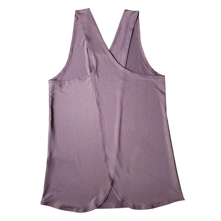Damen Tanktop, Yoga-Weste, ärmellos, mit gekreuztem Rücken, für Workout, Laufsport, Sommer, Bodybuilding, Fitness, Sport, schnelltrocknend