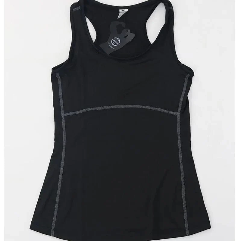 Neue Yoga Tops Frauen Sexy Gym Sport Weste Fitness enge Frau Kleidung ärmelloses Laufshirt Quick Dry weiß Yoga Tank Top
