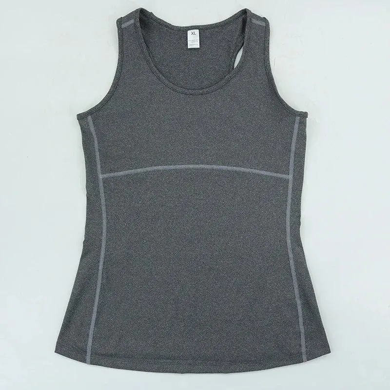 Neue Yoga Tops Frauen Sexy Gym Sport Weste Fitness enge Frau Kleidung ärmelloses Laufshirt Quick Dry weiß Yoga Tank Top