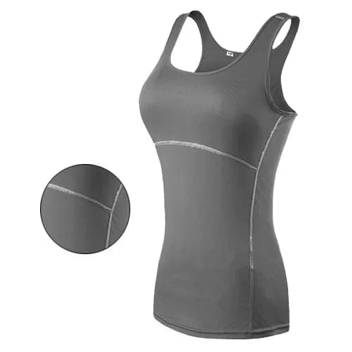 Neue Yoga Tops Frauen Sexy Gym Sport Weste Fitness enge Frau Kleidung ärmelloses Laufshirt Quick Dry weiß Yoga Tank Top