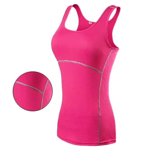 Neue Yoga Tops Frauen Sexy Gym Sport Weste Fitness enge Frau Kleidung ärmelloses Laufshirt Quick Dry weiß Yoga Tank Top