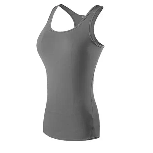 Neue Yoga Tops Frauen Sexy Gym Sport Weste Fitness enge Frau Kleidung ärmelloses Laufshirt Quick Dry weiß Yoga Tank Top