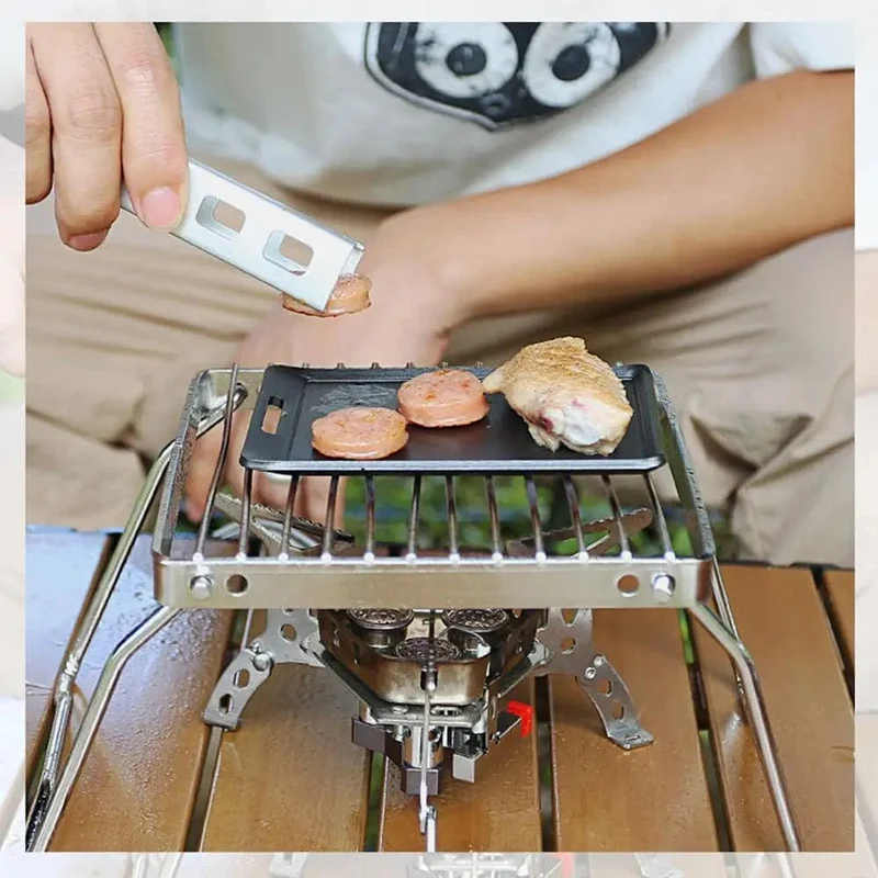 Antihaft-Backblech, tragbar, faltbar, rechteckig, Outdoor, Camping, Steak-Bratpfanne, leicht zu reinigen, Grill, BBQ-Platte, Kochgeschirr