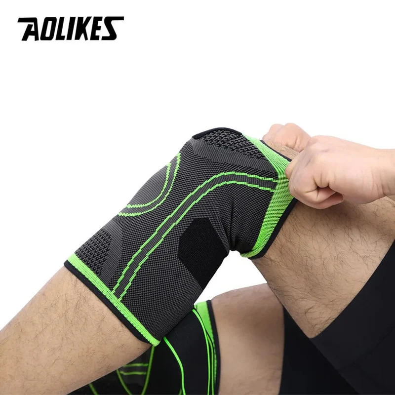 AOLIKES 1 STÜCKE Kniestütze Professionelle Schutz Sport Knieschoner Atmungsaktive Bandage Knieorthese Basketball Tennis Radfahren