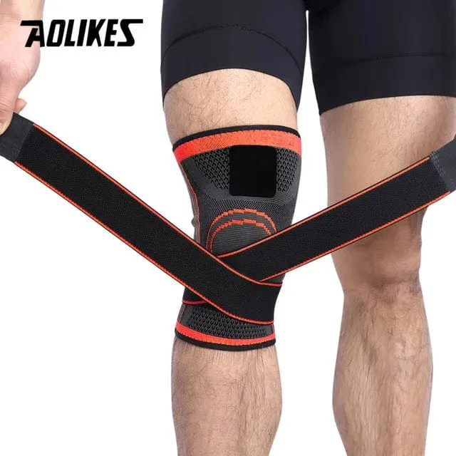 AOLIKES 1 STÜCKE Kniestütze Professionelle Schutz Sport Knieschoner Atmungsaktive Bandage Knieorthese Basketball Tennis Radfahren