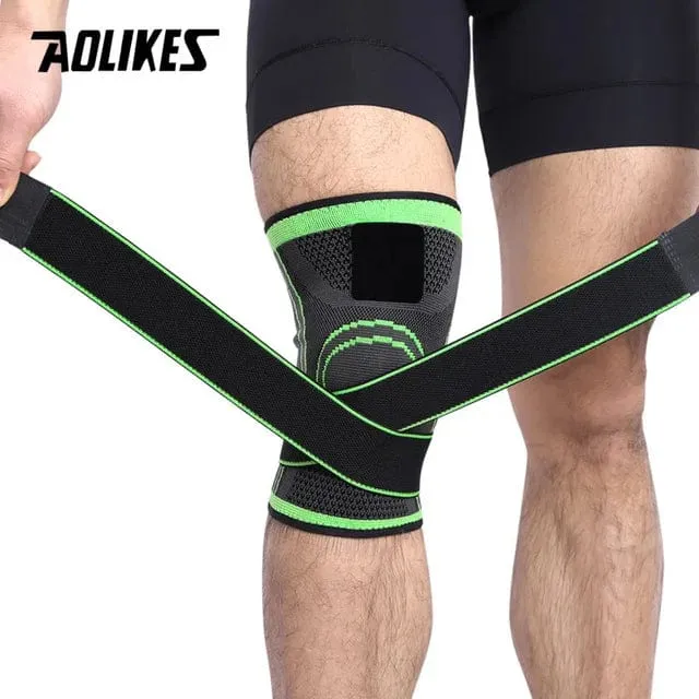 AOLIKES 1 STÜCKE Kniestütze Professionelle Schutz Sport Knieschoner Atmungsaktive Bandage Knieorthese Basketball Tennis Radfahren
