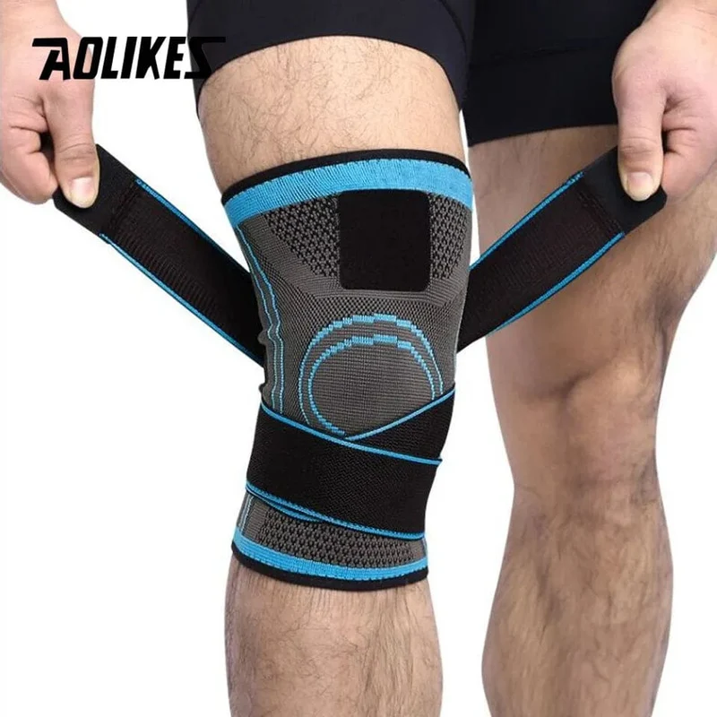 AOLIKES 1 STÜCKE Kniestütze Professionelle Schutz Sport Knieschoner Atmungsaktive Bandage Knieorthese Basketball Tennis Radfahren