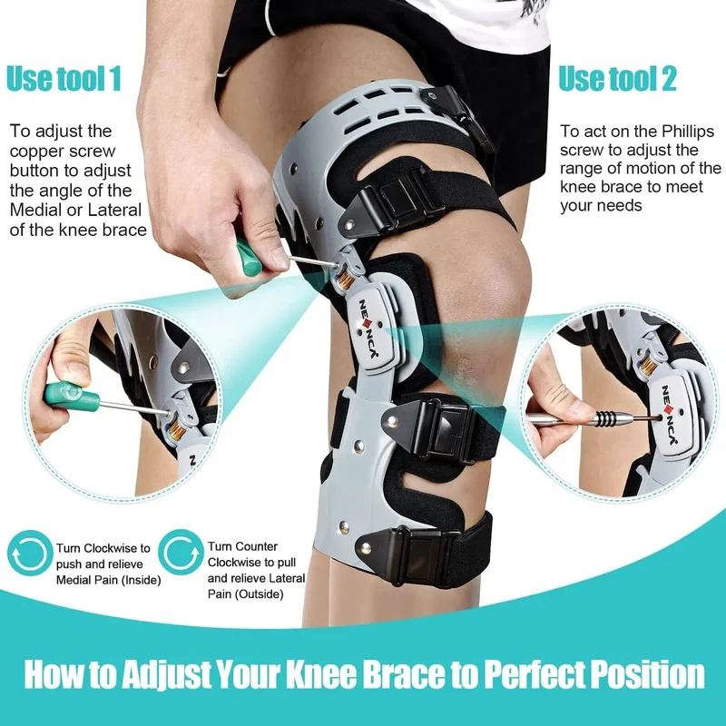 NEENCA OA Unloader-Knieorthese zur Unterstützung bei Arthritisschmerzen, Osteoarthritis, Reparatur von Knorpeldefekten, avaskuläre Nekrose