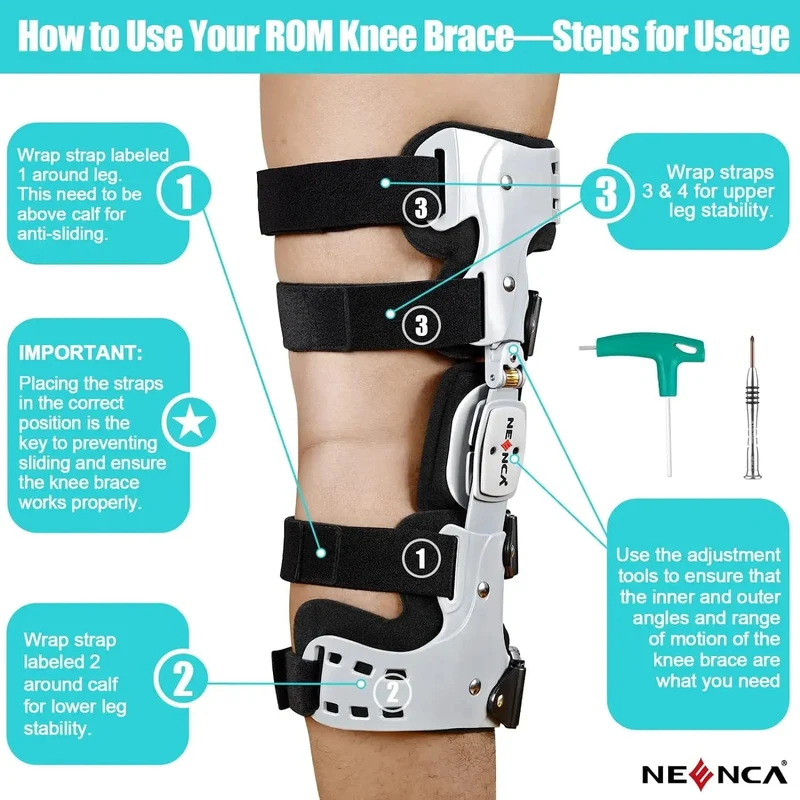 NEENCA OA Unloader-Knieorthese zur Unterstützung bei Arthritisschmerzen, Osteoarthritis, Reparatur von Knorpeldefekten, avaskuläre Nekrose