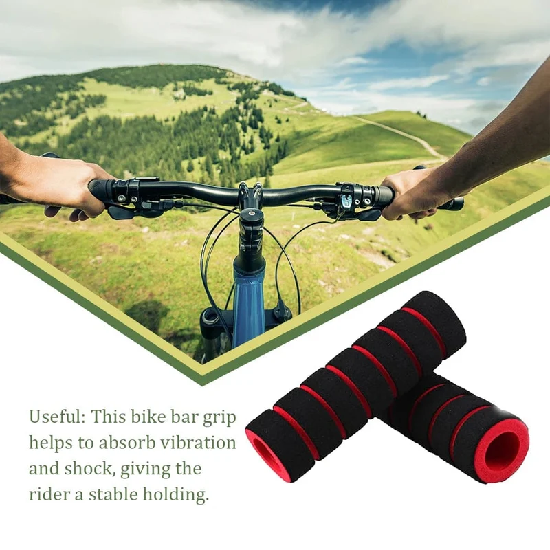 2 Stück Fahrradgriffe MTB Schwamm Lenkerabdeckung Griffe Anti-Rutsch Stoßdämpfende weiche Fahrradgriffe Ultraight Radfahren Lenkerhülle