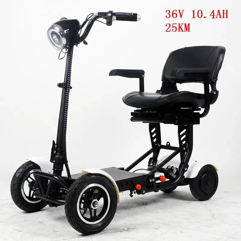 Elektroroller für Erwachsene, 500 W, 10-Zoll-Reifen, 36 V, faltbarer Mobilitätsroller für alte Menschen mit großem Armlehnensitz, Dual-Motor-Escooter